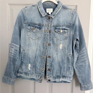 Market & Spruce Faded Blue Denim Jacket